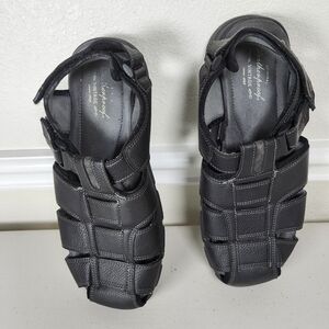 Weatherproof Vintage Men Caleb Black Sandal Size 11